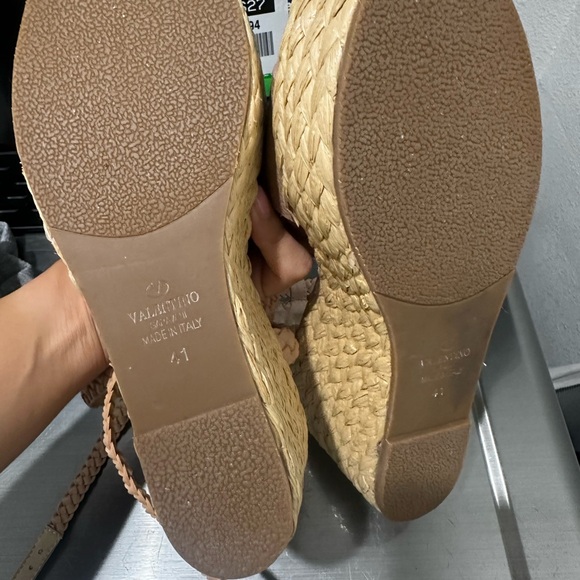 Valentino Garavani Brown Espadrille Wedge Shoes - Picture 4 of 14